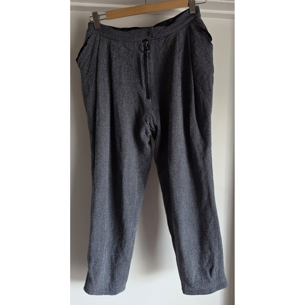 Rachel Comey Cropped Pants Size 2 Tweed Black White Wool Trousers Slacks